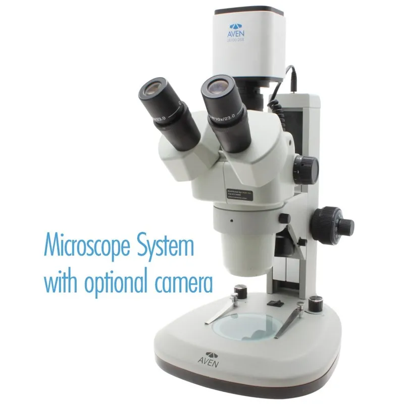 Aven Tools SPZHT-135 [SPZHT135-506] Trinocular Microscope (21x-135x), 280 mm Track Stand with Overhead and Backlight LEDs