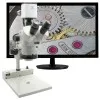 Aven Tools SPZV-50 [SPZV-50-258-512] Stereo Zoom Trinocular Microscope with Mighty Cam Pro and PLED Stand, 6.7x to 50x Magnification