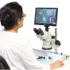 Aven Tools SPZV-50E [SPZV-50E-514-260] Stereo Zoom Trinocular Microscope with Mighty Cam Eidos 2M Camera & Integrated Monitor, ESD Safe, 6.7x to 50x