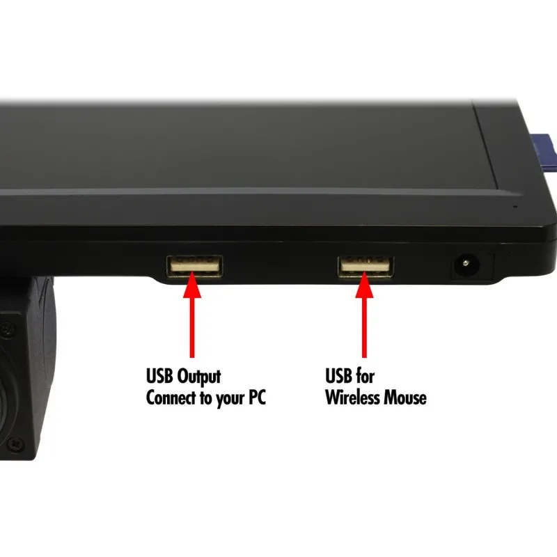 Aven Tools SPZV-50E [SPZV-50E-514-260] Stereo Zoom Trinocular Microscope with Mighty Cam Eidos 2M Camera & Integrated Monitor, ESD Safe, 6.7x to 50x