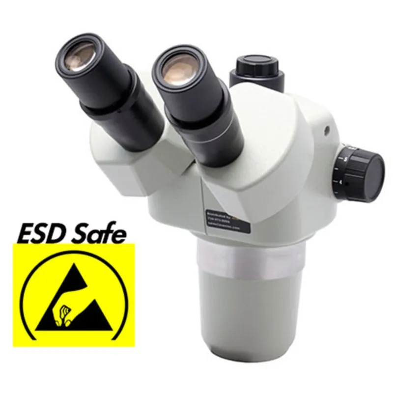 Aven Tools SPZV50E [SPZV-50E] ESD Safe Stereo Zoom Trinocular Microscope Body with 10x Eyepieces, 6.7x to 50x Magnification Range