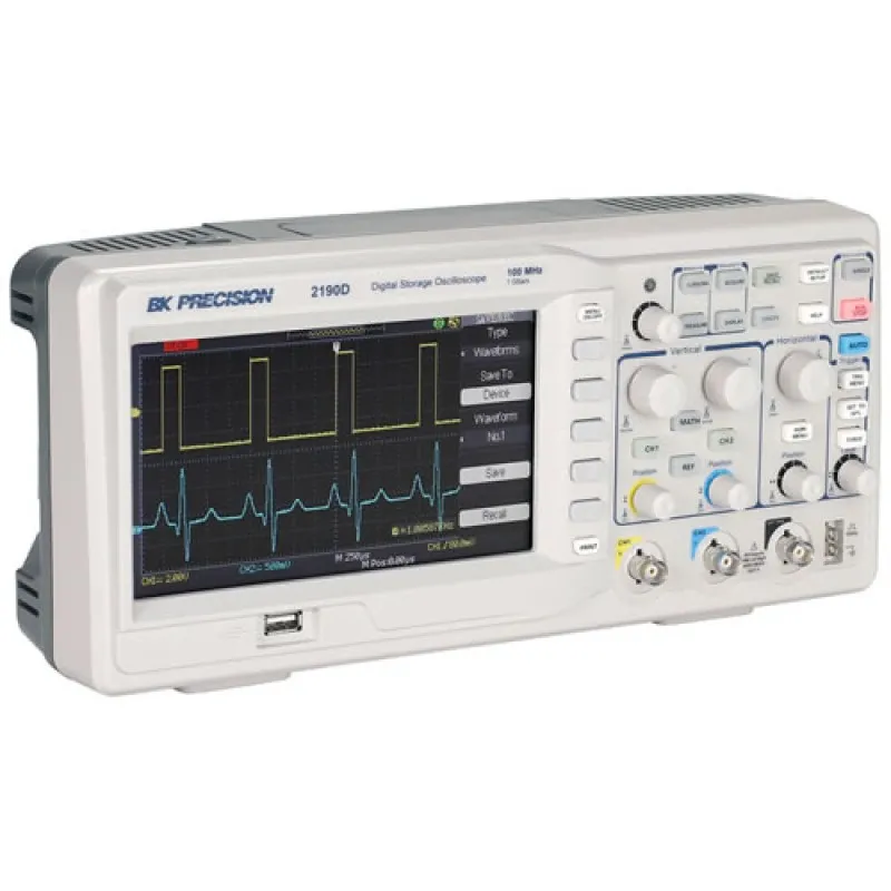 BK Precision 2190D 100 MHz, 1 GSa/s, 2 Channel Digital Storage Oscilloscope