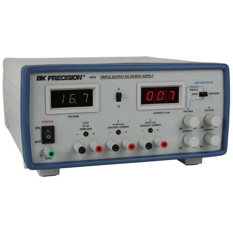 BK Precision 1652 [1652-220V] Triple-Output Digital DC Power Supply, (2)24V/500mA, (1)5V/4A, 220VAC Line Input