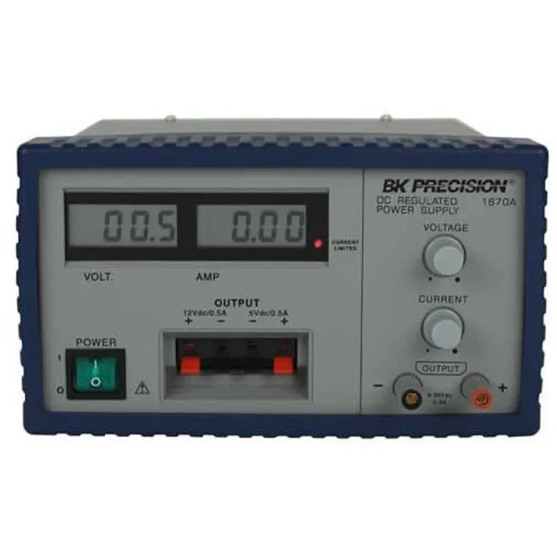 BK Precision 1670A [1670A-230V] Triple-Output DC Power Supply, 30V/3A, 12V/0.5A, 5V/0.5A, 230VAC Line Input