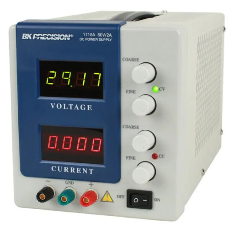 BK Precision 1715A [1715A-220V] Single-Output Digital DC Power Supply, 60V/2A, 220VAC Line Input