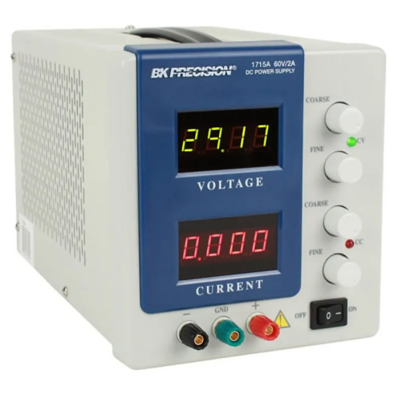 BK Precision 1715A [1715A-220V] Single-Output Digital DC Power Supply, 60V/2A, 220VAC Line Input