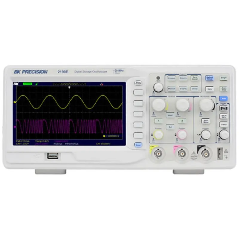 BK Precision 2190E [2190E-230V] 100 MHz, 1 GSa/s, 2-Ch LAN Digital Storage Oscilloscope, 230V Line Input