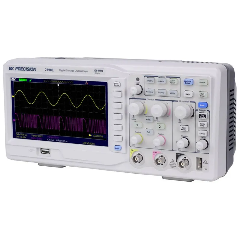 BK Precision 2190E [2190E-230V] 100 MHz, 1 GSa/s, 2-Ch LAN Digital Storage Oscilloscope, 230V Line Input
