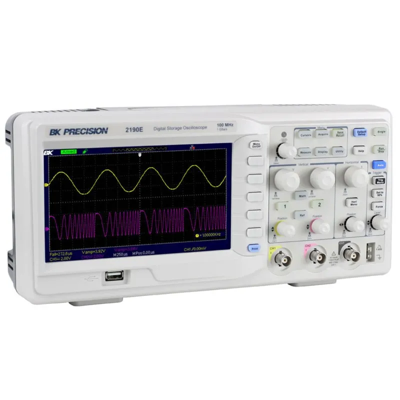 BK Precision 2190E [2190E-230V] 100 MHz, 1 GSa/s, 2-Ch LAN Digital Storage Oscilloscope, 230V Line Input