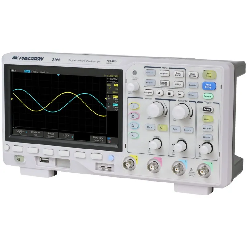 BK Precision 2194 [2194-230V] 100 MHz, 1 GSa/s, 4 Channel Digital Storage Oscilloscope, 230VAC Line Input