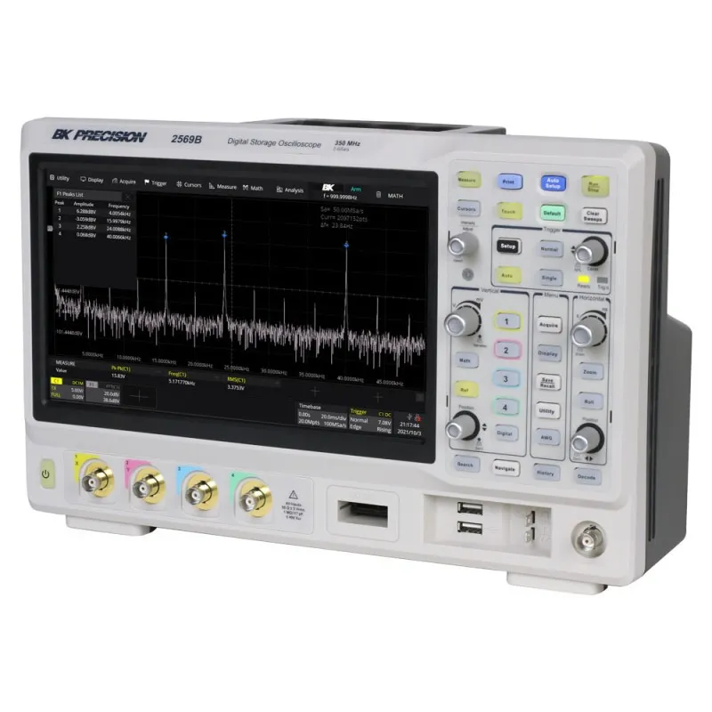 BK Precision 2567B [2567B-230V] 200 MHz, 4 Channel, 2 GSa/s Digital Storage Oscilloscope, 230VAC Line Input