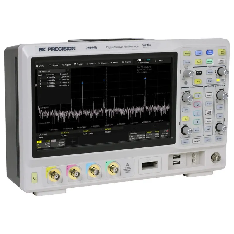 BK Precision 2567B [2567B-230V] 200 MHz, 4 Channel, 2 GSa/s Digital Storage Oscilloscope, 230VAC Line Input