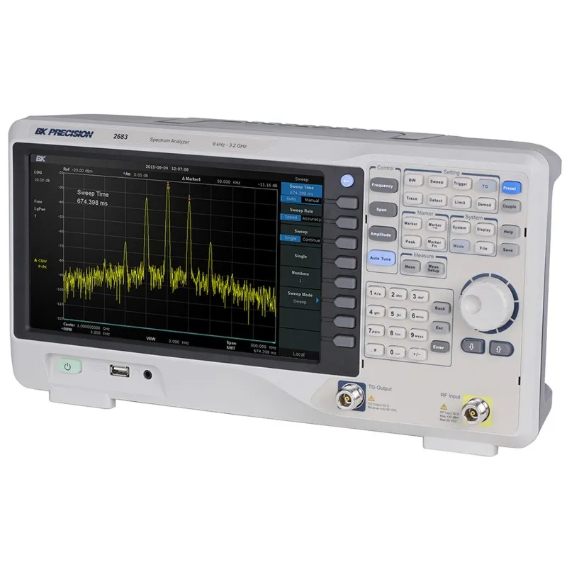 BK Precision 2682 [2682-230V] 9 kHz to 2.1 GHz Benchtop Spectrum Analyzer, 230VAC Line Input