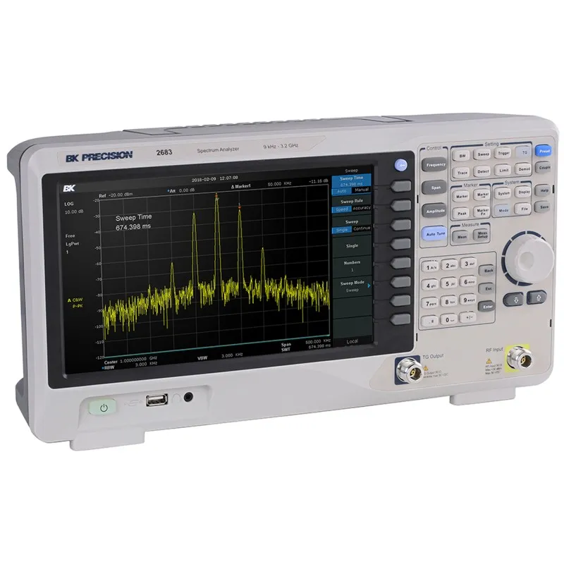 BK Precision 2683 [2683-230V] 9 kHz to 3.2 GHz Benchtop Spectrum Analyzer, 230VAC Line Input