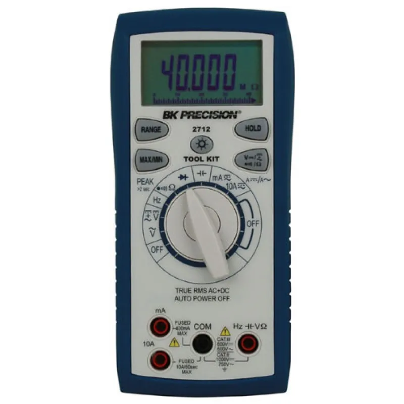 BK Precision 2712 True RMS AC + DC Tool Kit Handheld Digital Multimeter
