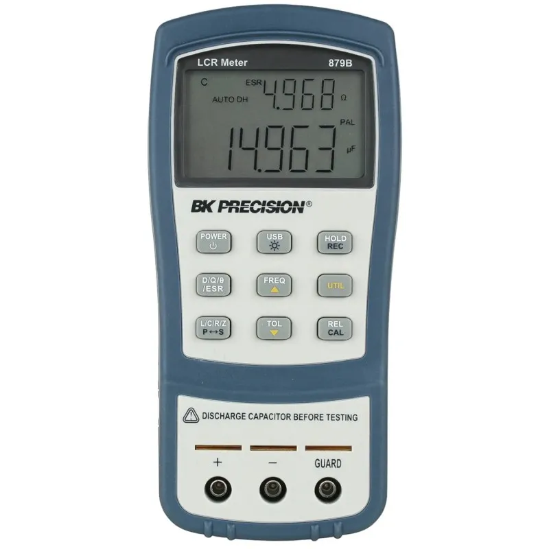 BK Precision 879B [879B-220V] Dual-Display Handheld LCR Meter with ESR Measurement and USB Interface, 220VAC Line Input