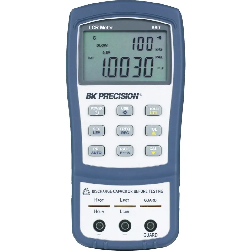 BK Precision 880 [880-220V] Dual-Display Handheld LCR Meter, 40,000 Count, 100 kHz, 220VAC Line Input