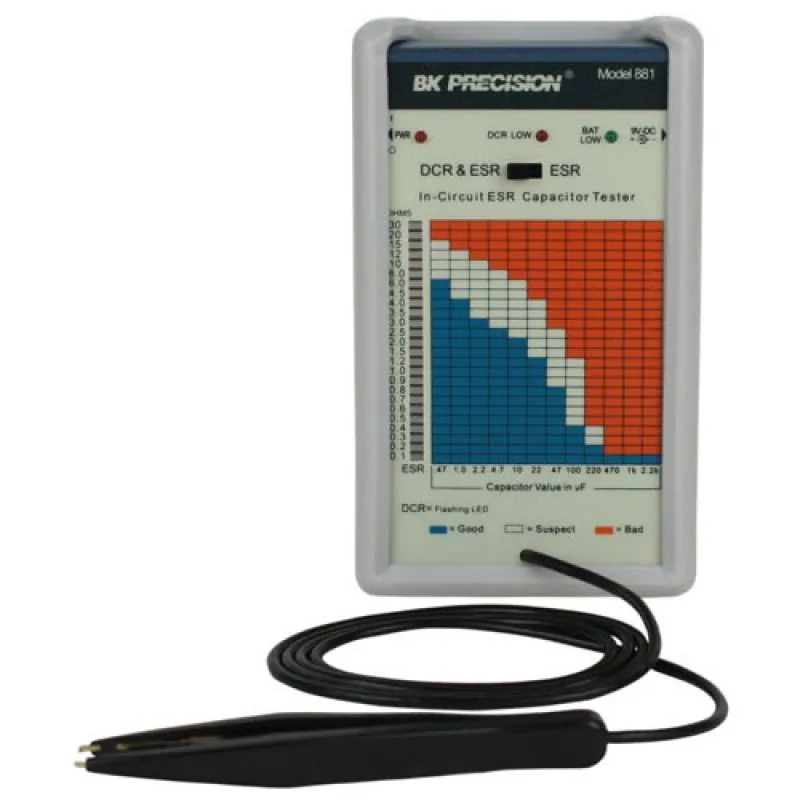 BK Precision 881 In-Circuit ESR and DC Resistance Capacitor Tester