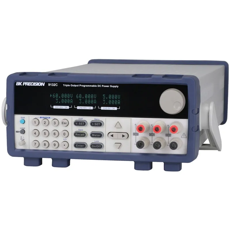 BK Precision 9131C [9131C-220V] Programmable Triple-Output DC Power Supply, (2)30V/6A, (1)5V/3A, 375W, 220VAC Line Input