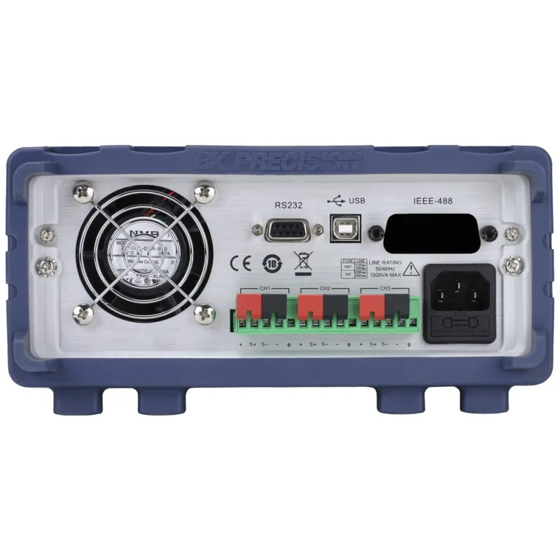 BK Precision 9131C [9131C-220V] Programmable Triple-Output DC Power Supply, (2)30V/6A, (1)5V/3A, 375W, 220VAC Line Input