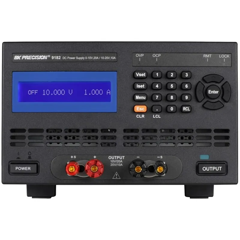 BK Precision 9182 [9182-220V] Dual-Range DC Power Supply with USB Interface, 10V/20A or 20V/10A, 220V*DISCONTINUED SEE BK Precision 9182B*