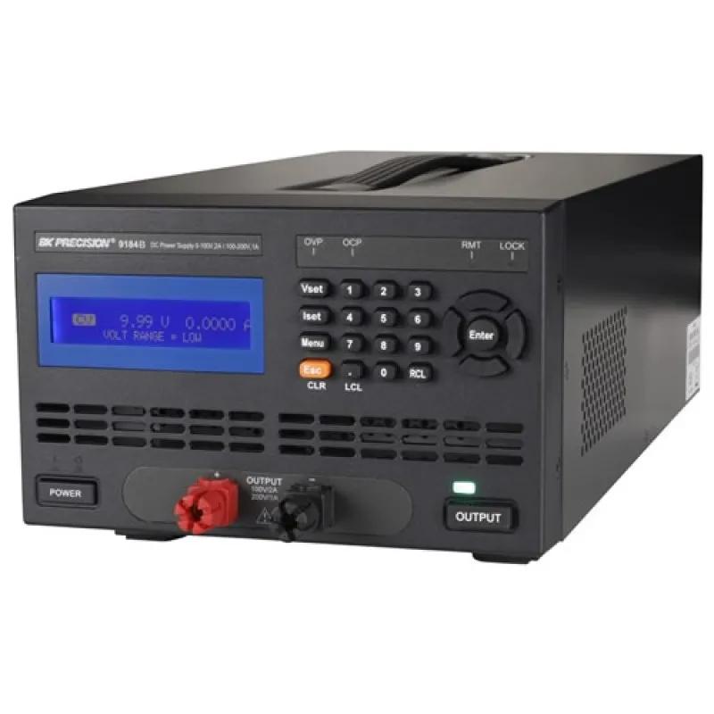 BK Precision 9184B [9184B-220V] Programmable Single-Output Dual-Range DC Power Supply 100V/2A, 200V/1A, 220VAC Line Input