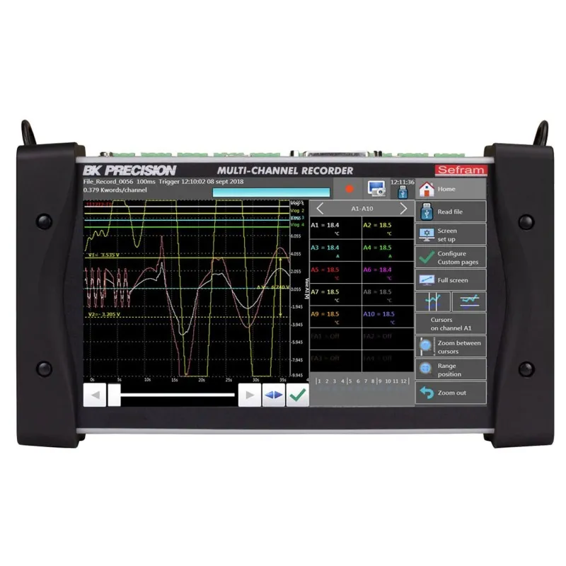 BK Precision DAS-220 [DAS220] Portable 10-Channel Data Recorder, No Battery
