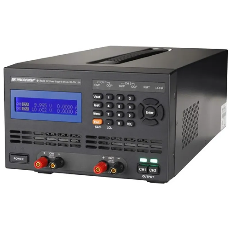 BK Precision 9174B [9174B-220V] Programmable Dual-Output Dual-Range DC Power Supply, 35V/3A, 70V/1.5A, 220VAC Line Input