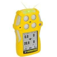 BW Technologies GasAlertQuattro [QT-X0HM-A-Y-NA] 3-Gas Detector With Alkaline Battery, Oxygen, Hydrogen Sulfide, Carbon Monoxide (O2, H2S, CO) - Yellow