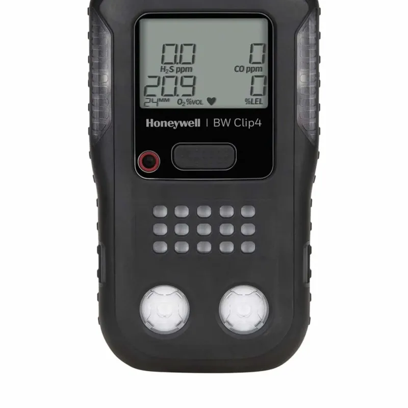 BW Technologies BW Clip4 [BWC4-B-E] 4-Gas Detector, Oxygen, Combustible Gases, Hydrogen Sulfide, Carbon Monoxide (O2, LEL, H2S, CO), Europe - Black