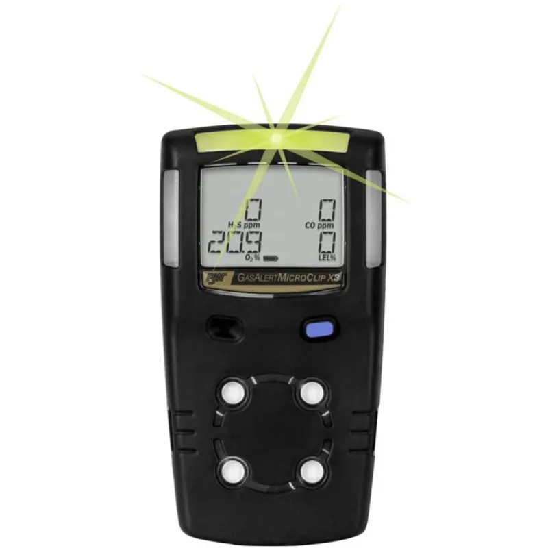 BW Technologies GasAlert MicroClip XL [MCXL-00H0-B-NA] 1-Gas Detector, Hydrogen Sulfide (H2S) - Black