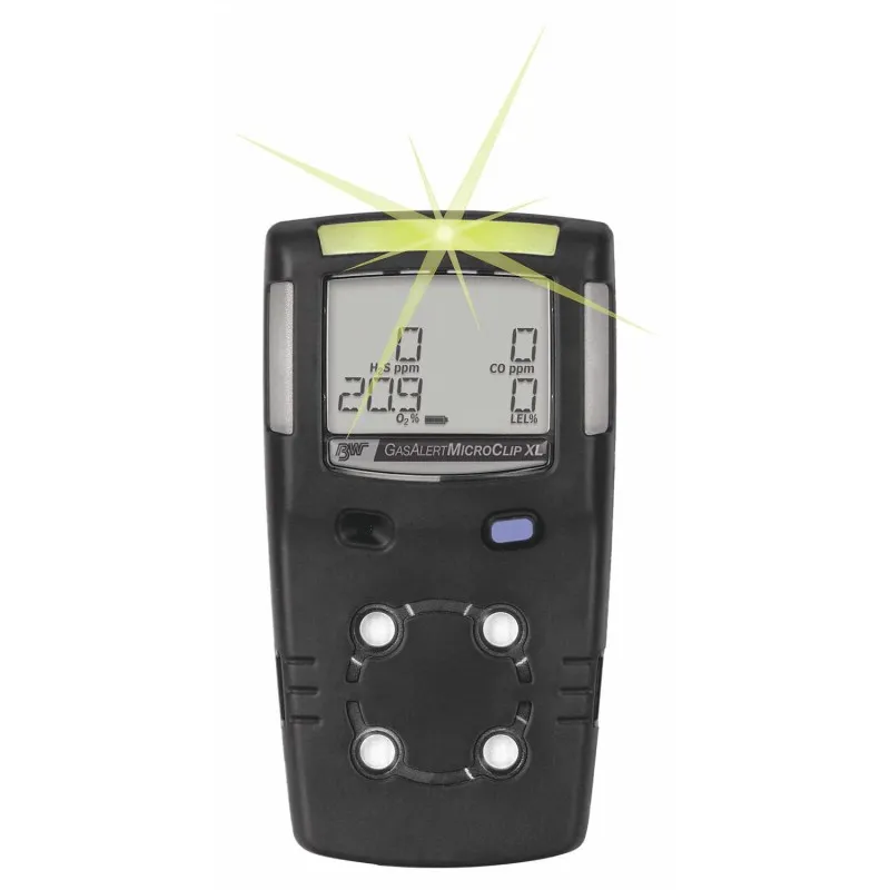 BW Technologies GasAlertMicroClip XL [MCXL-X000-B-NA] 1-Gas Detector, Oxygen (O2) - Black