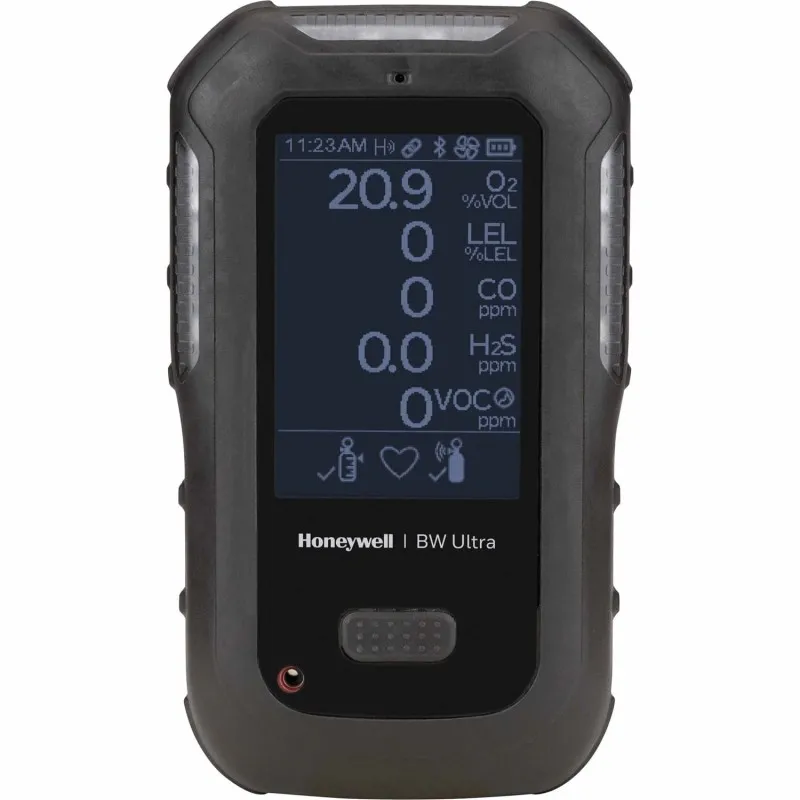 BW Technologies Ultra [HU-X1W2H1M1B1-B-N] 5-Gas Detector, Oxygen, % LEL (unfiltered), Hydrogen Sulfide, Carbon Monoxide, IR (infrared) for CO2 (O2, LEL, H2S, CO, IR) - Black