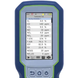 Bacharach PCA400 [2412-1310] Portable Combustion Analyzer  w/ O2, CO, NO, NO2, 12 in. Probe with 7.5 ft. Viton Tubing and Case