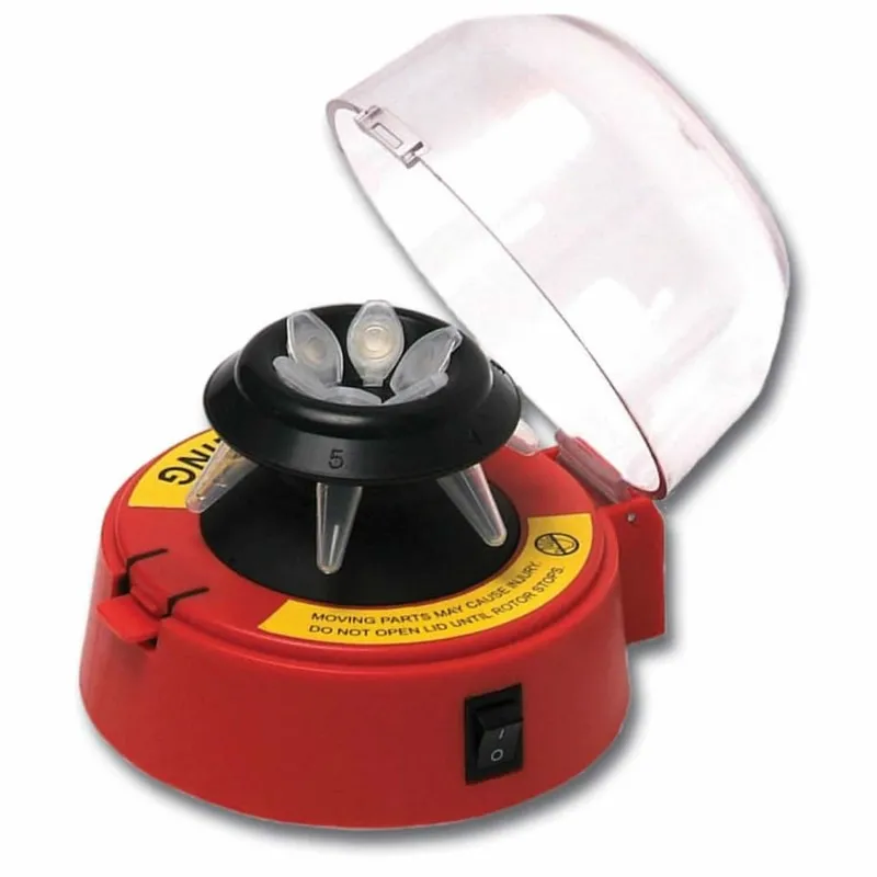 Benchmark Scientific BSC1006RE [BSC1006-R-E] Red Mini-Centrifuge with 2 Rotors, 6 Tube Slots, 230V