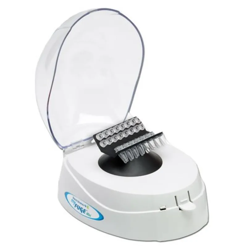 Benchmark Scientific C1008CE [C1008-C-E] MyFuge Mini Centrifuge w/ Clear Lid & 2 Rotors, 100-240V - Euro Plug