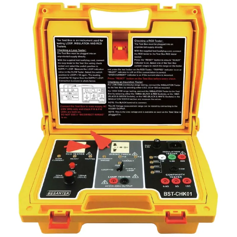 Besantek BSTCHK01 [BST-CHK01] Test Box for RCD, Loop, and Insulation/Continuity Testers