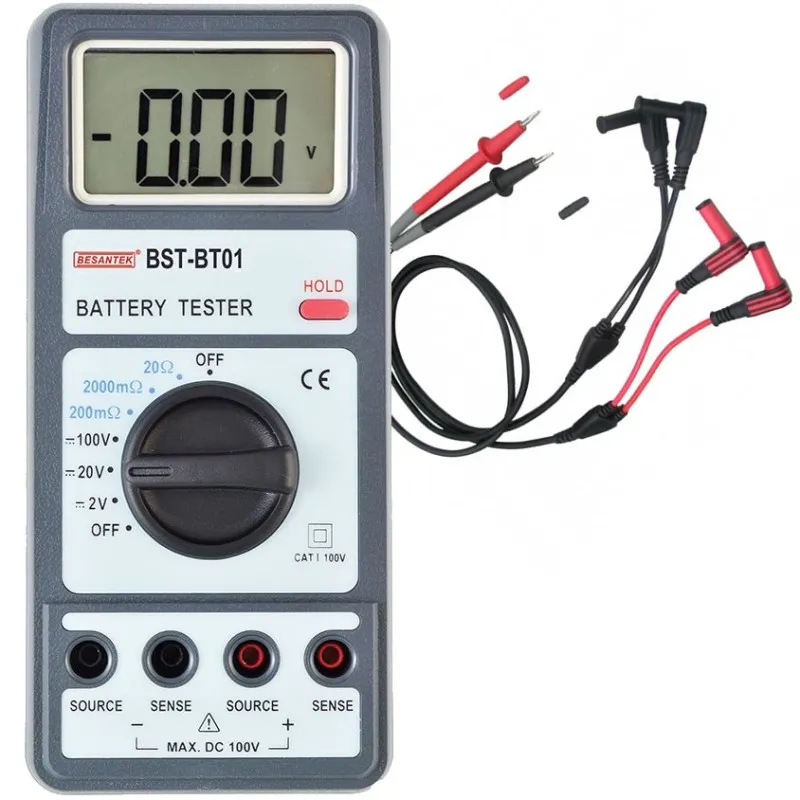 Besantek BSTBT01 [BST-BT01] Battery Tester for Li-ion, Ni-Cd, and Ni-MH Battery Types