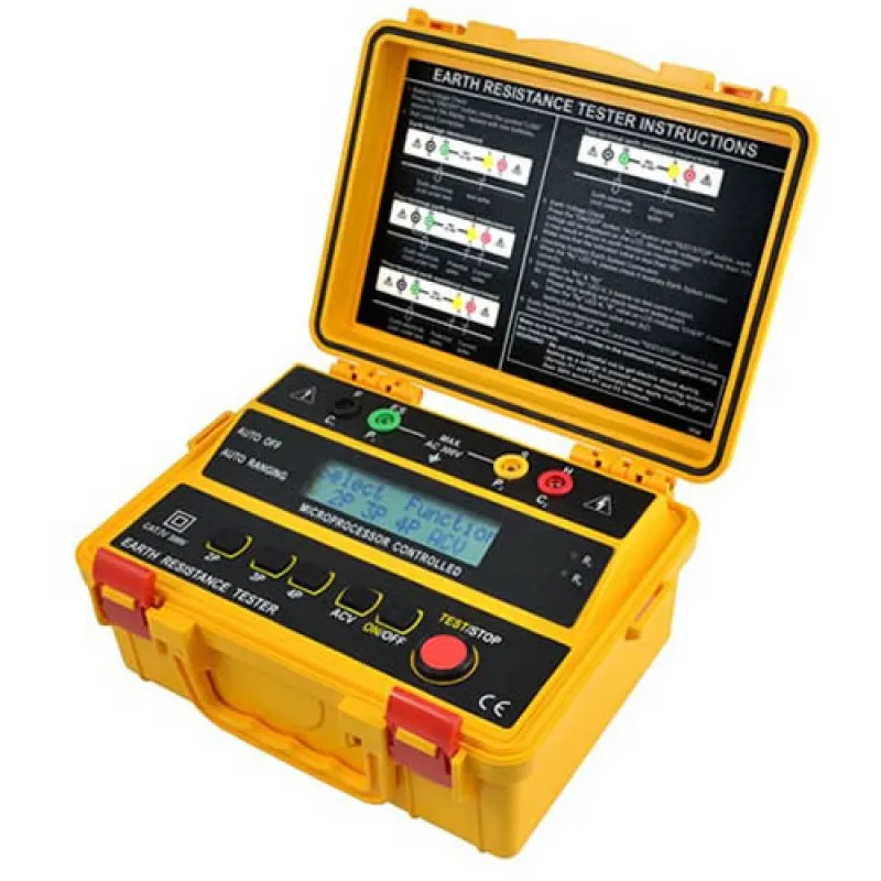 Besantek BSTET102 [BST-ET102]  4-Wire Ground Resistance Tester, 2 Ohm to 2 kOhm