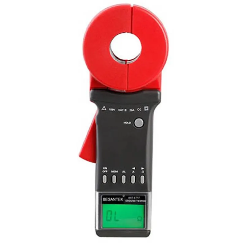 Besantek BST-ET17 Clamp On Ground Resistance Tester, Leakage to 20A, DIA 32mm Clamp