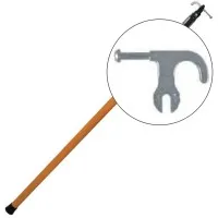 Besantek BSTHVD205 [BST-HVD20-5] 100kV Telescopic Hot Stick, 5-Section, 5.18 ft. Retracted to 21.06 ft. Extended Length