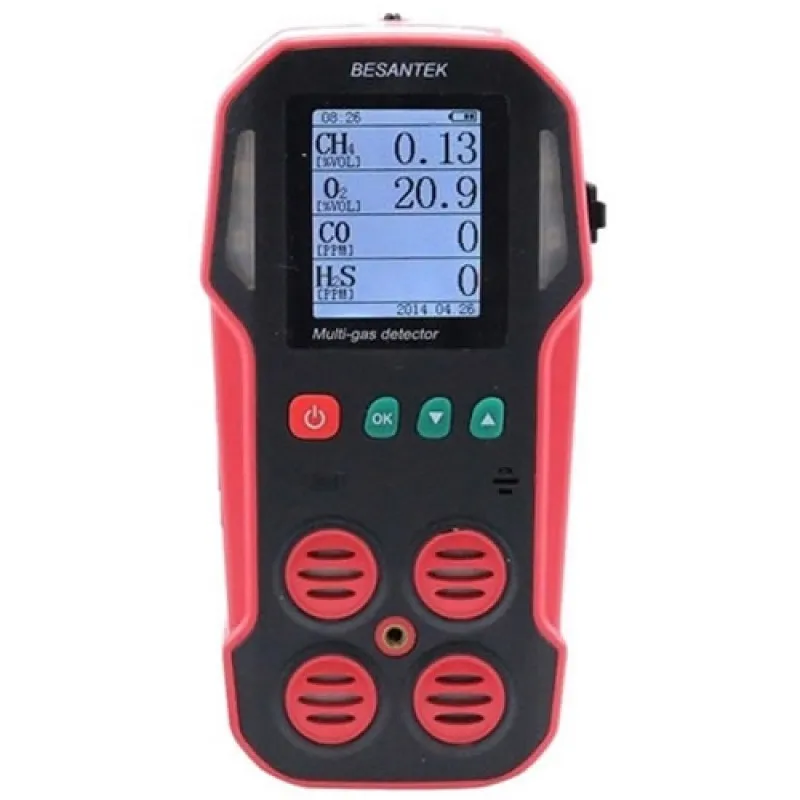 Besantek BSTMG06 [BST-MG06] Multi-Gas Detector Data Logger, O2, CO, H2S, Lel with Air Pump*DISCONTINUED SEE BST-MG08*