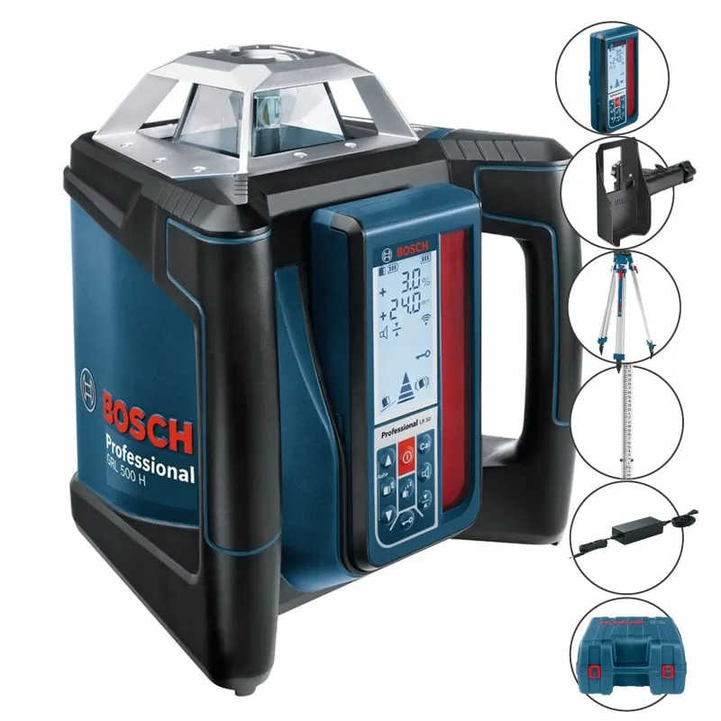 Bosch GRL500HCK [GRL 500 HCK] Horizontal Self-Leveling Slope Rotary Laser Full Kit