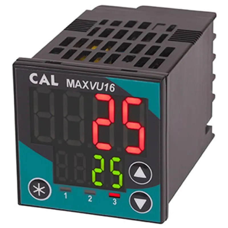 CAL Controls MAXVU16 [MV-160M-AA00-21U0] Temperature Controller, 1/16 DIN (48 x 48mm), SSR Output 1, SSR Output 2, 100 to 240 VAC