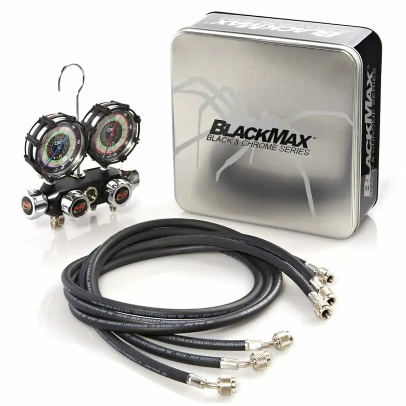 CPS BlackMax Vortech [MV4H4P5Z] 4 Valve Manifold, with 5' (1.5 m) Premium Hose Set and 3/8 Vac Hose