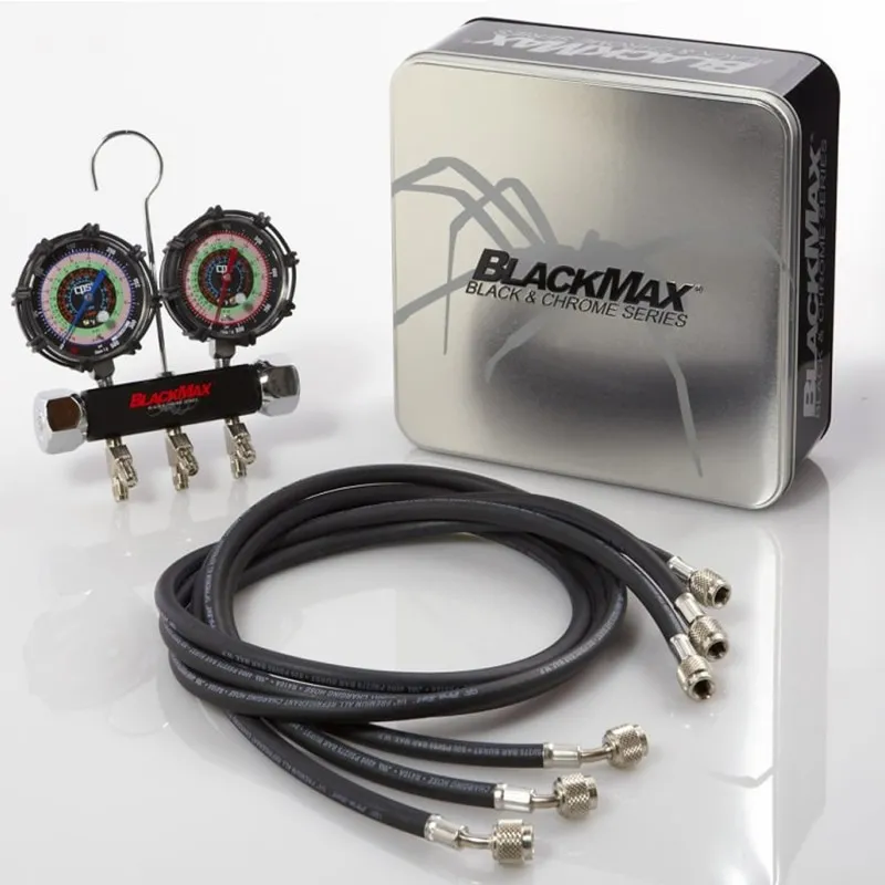 CPS Blackmax [MBH4P5Z] 2-Valve Manifold and Gauge Set, 3-1/8in