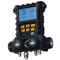 CPS BlackMax [MD100WVHE] 4-Valve Wireless Digital Manifold, 5 ft. Hose Set, with MDXVG Vacuum Gauge