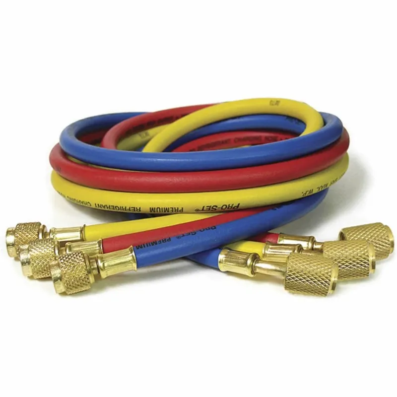 CPS HP5A [HP5A] Refrigerant Charge Hose with MicroSeal,  1/4 in, 5ft. (1.5m), 3-Pack