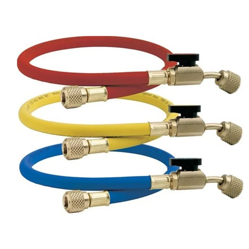 CPS Pro-Set [HP5E] Premium 1/4 Inch Hoses with 45 Degree Ball Valve on End,  5 Feet (150 cm), 3-Pack