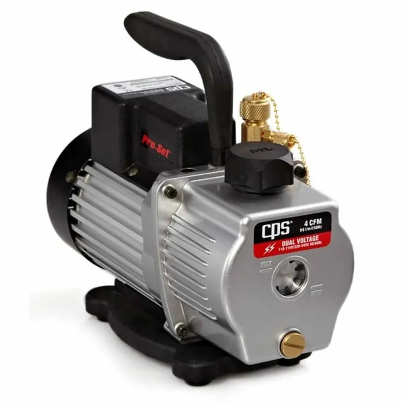 CPS Pro-Set VP4S [VP4S-220V] 4 CFM Single-Stage, Dual Voltage (115/230V), w/Gas Ballast Valve